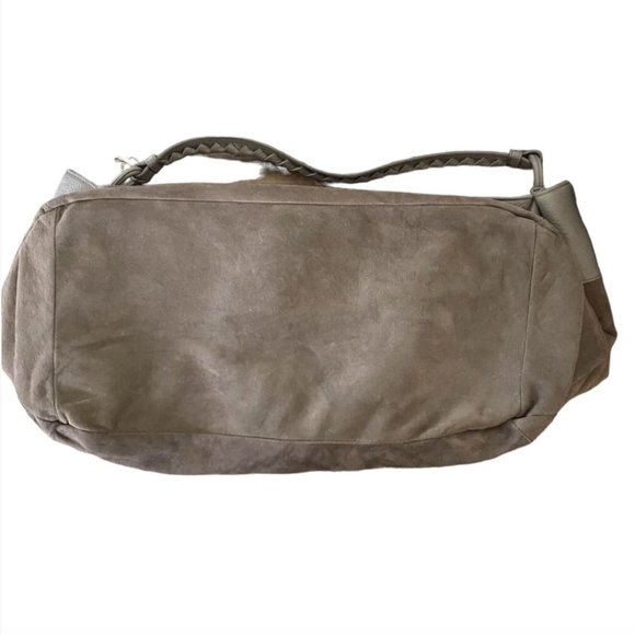 Bottega Veneta Cervo Lavato Deerskin Leather Intrecciatto Trim Hobo Shoulder Bag - Picture 11 of 15